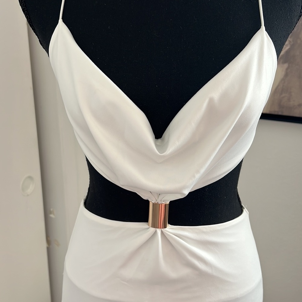 White cutout dress